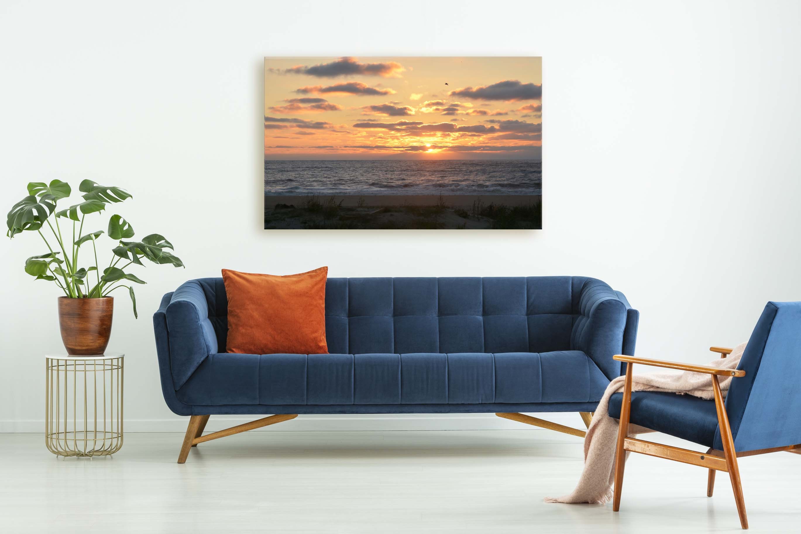 The Sunset Beach Canvas Waterview Wall Art Ocean View Canvas Ocean Photography Sunset