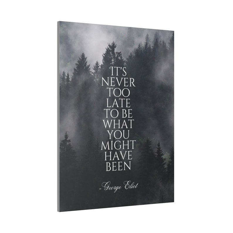 Inspirational Wall Art Trees in the Fog Canvas Motivational Etsy