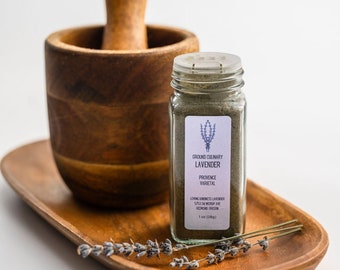 Ground Culinary Lavender - 1 oz ounce - Edible Lavender - Herb, Spice for Use in Cooking and Beverages, Food Grade Lavender