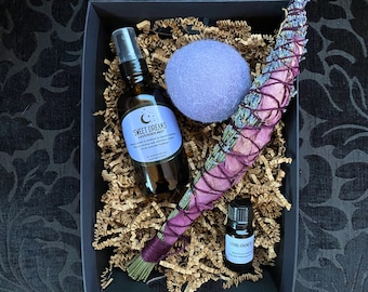 Mothers' Day - Gift Set - Relax Reflect Realign Lavender  - Limited Time! (Includes: Hydrosol Mist, Essential Oil 10ml, Smudge, Dryer Ball)