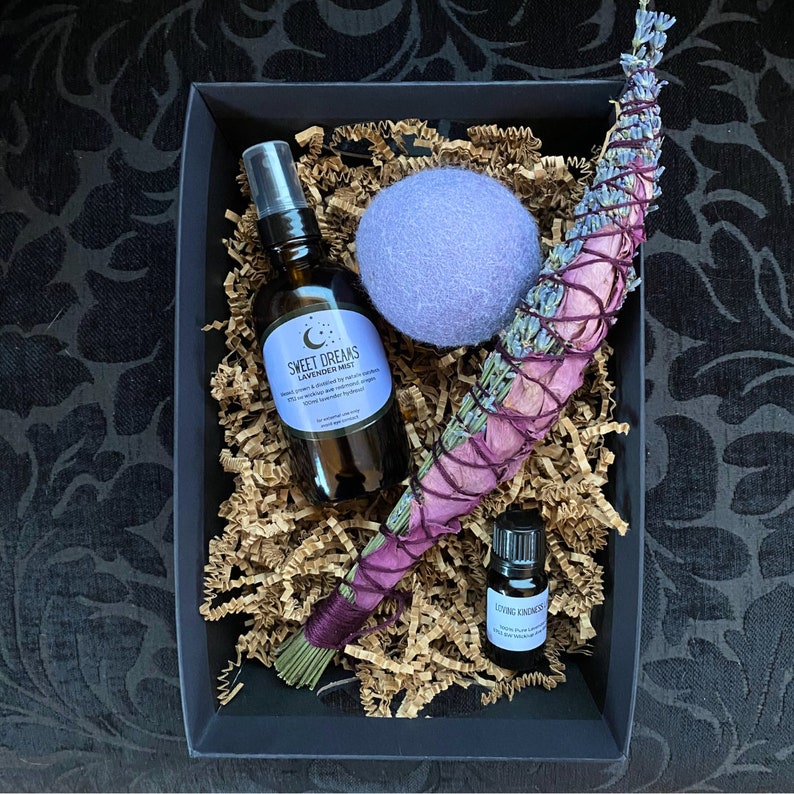 Mothers' Day Gift Set Relax Reflect Realign Lavender Limited Time Includes: Hydrosol Mist, Essential Oil 10ml, Smudge, Dryer Ball Lavender