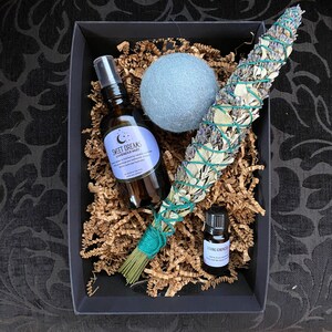 Mothers' Day Gift Set Relax Reflect Realign Lavender Limited Time Includes: Hydrosol Mist, Essential Oil 10ml, Smudge, Dryer Ball Sage