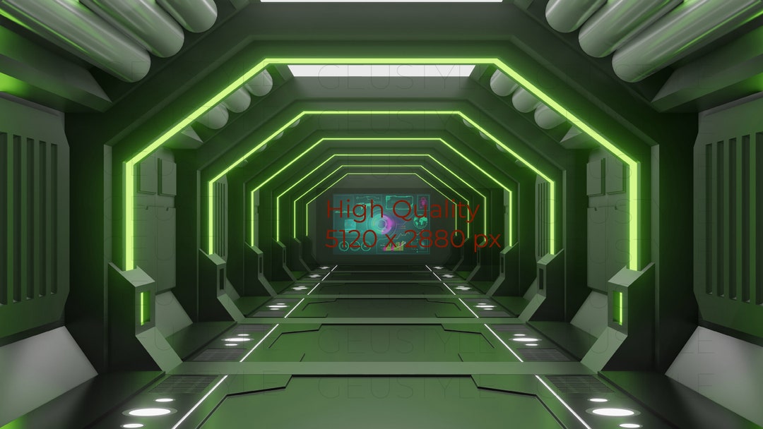 Zoom Virtual Backgrounds Spaceship Scifiction Backdrop Etsy