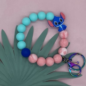 Llavero de pulsera con cuentas hawaianas Ohana Alien Simplistic 626