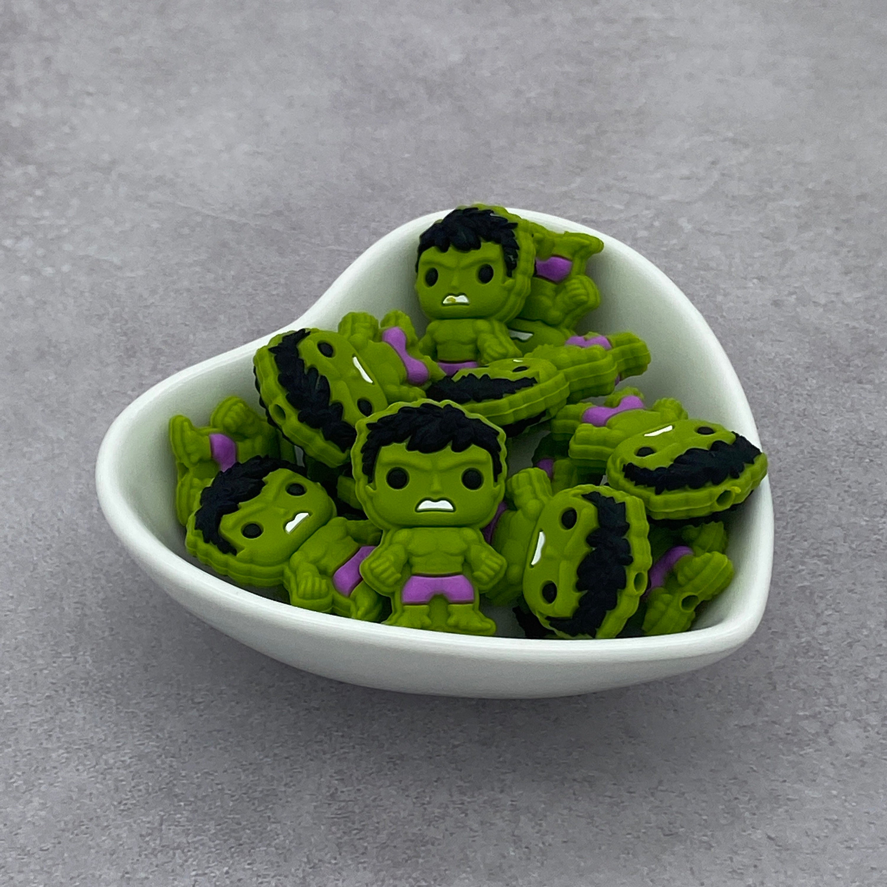 Angry Green Guy Silicone Focal Bead
