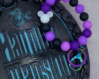 Ride 999 Ghosts Glow in the Dark Silicone Beaded Wristlet Key Fob
