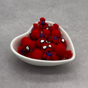 Perlina focale in silicone 3D Web Slinger