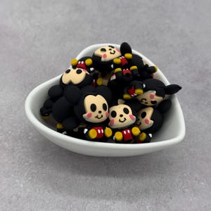 Cuentas focales de silicona 3D Mr Mouse