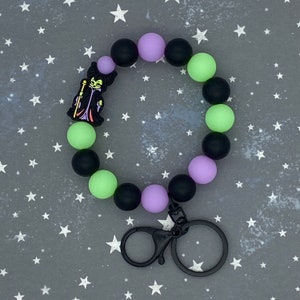 Mistress of Evil Silicone Beaded Wristlet Key Fob Glow in the Dark