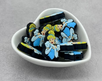 Glass Slipper Princess Silicone Focal Beads