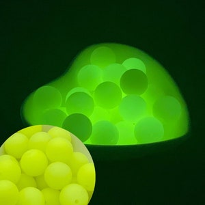 Neon Yellow Glow in the Dark 15mm Silicone Beads, Round Silicone Bead, Wholesale