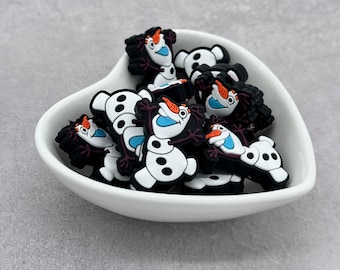 Talking Snowman Silicone Focal Bead