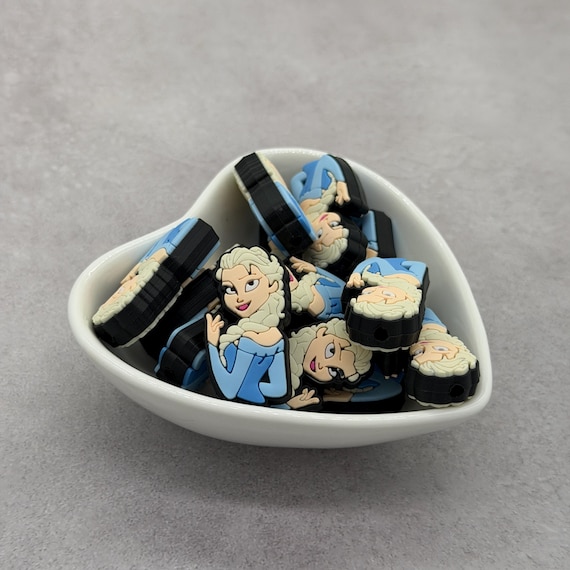 Ice Queen Double Sided Silicone Focal Beads