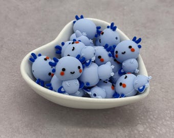 Axolotl blauwe 3D siliconen focuskraal