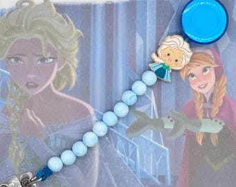 Porta-distintivo con perline "Dilatazione cervicale Ice Queen"