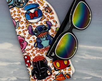 Popcorn Buckets Glasses Case, Sunglass Pouch Carrier