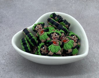 Hawaiian Girl Silicone Focal Bead