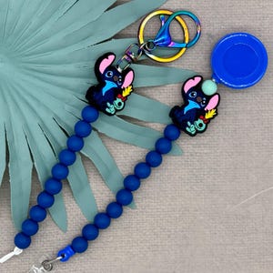 Aloha 626 + Ragged Doll Cervical Dilation Beaded Badge Reel or Keyring Clip