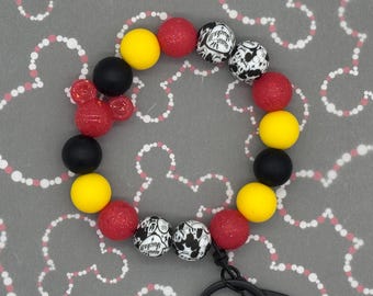 Llavero de silicona con cuentas de Mr Mouse