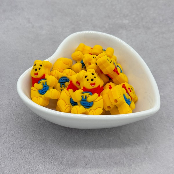 Friendly Bear Silicone Focal Bead