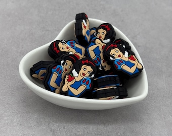 Poisoned Apple Princess Double-Sided Silicone Focal Bead