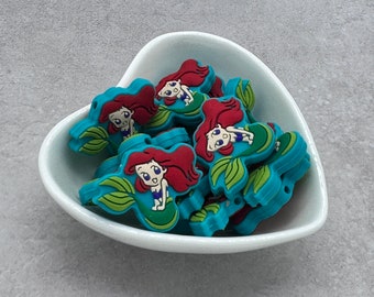 Mermaid Princess Silicone Focal Bead