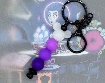 Ride 999 Ghosts GLOW in the Dark Silicone Beaded Keychain