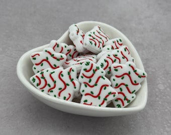 Christmas Tree Snacks Double-Sided Silicone Focal Bead