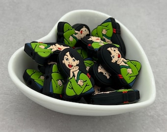 Reflection Princess Double-Sided Silicone Focal Beads