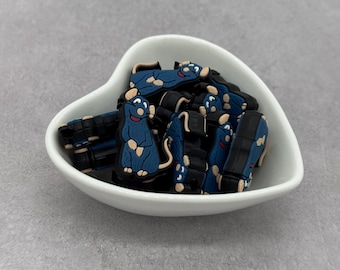 Cooking Rat Double-Sided Silicone Focal Bead
