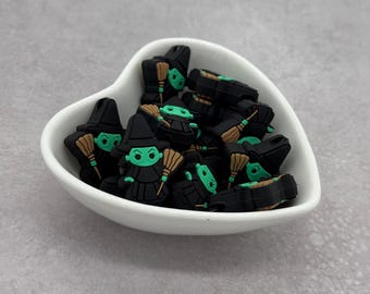 Green Witch Silicone Focal Bead