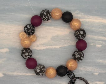Ride Pirate Life Beaded Wristlet Key Fob