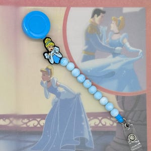 Glass Slipper Princess Cervical Dilation Beaded Badge Reel