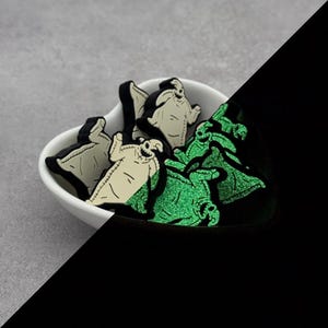 Boogie Glow in the Dark Double Sided Silicone Focal Bead