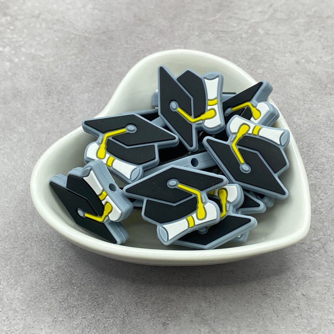 Grad Cap Silicone Focal Bead - Etsy