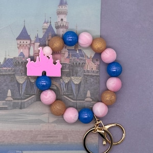 Llavero de silicona con cuentas de 2 parques Magic Land Castle