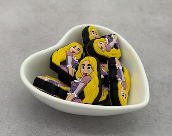 Sun Princess Double Sided Silicone Focal Bead