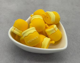 Hunny Pot 3D Silicone Focal Bead
