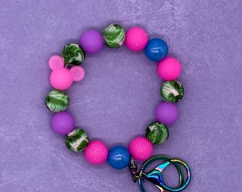 Ride Pandora Inspired Beaded Wristlet Key Fob GLOW in the DARK