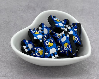 Blau Heeler Hund Silikon Fokal Bead