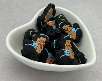 Arabian Princess Double-Sided Silicone Focal Bead