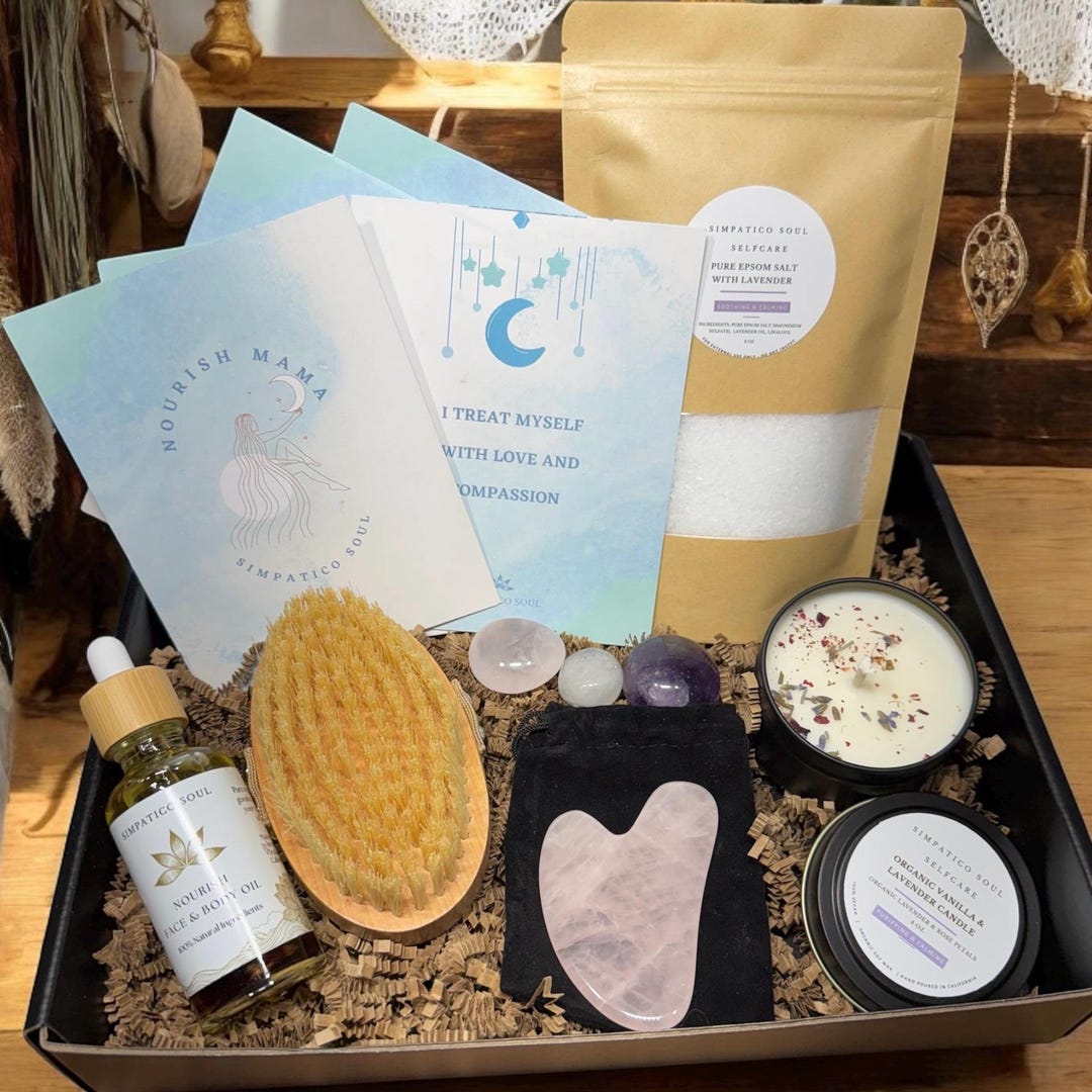 New Mom Gift Basket – Organic Postpartum Care Package | Self Care Gift ...