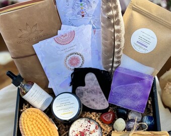 Chakra Healing Spa Gift Box, Stress Relief Gift Set, Gift for Her, Self Care Gift, spiritual healing, Birthday gift, Healing Gift, Yoga gift