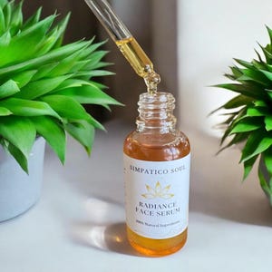 Radiance Face Serum, Squalane and rose, Face Serum, Natural Skincare, Organic Skin Care , Facial Serum, Gift for her, Natural Beauty Product