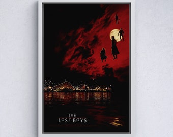 film posters 80s The Lost Boys Poster, 80's Film Wall Art, Canvas Print, Movie Poster, Gift