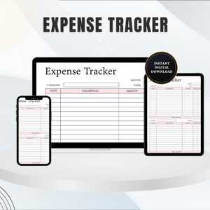 Expense Tracker, Money Tracker, Monthly Expenses Financial Tracker, Payment Tracker, Spending Tracker, Finance Tracker