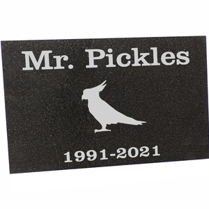 Granite Pet Memorial Stone For Dog or Cat Custom Laser Engraved \ Headstone \ Memorial\ Grave Marker \ Plaque- 4&quot;x7&quot;x1.5&quot;