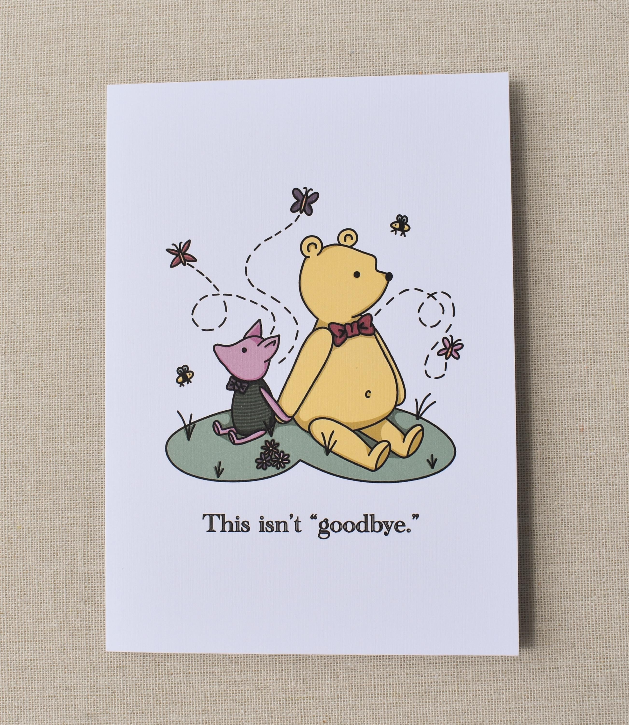 Sweet Farewell Card – Not Goodbye, Just See You Later – Cute Pooh Bear ...