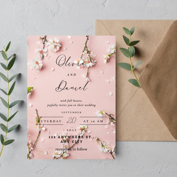 Elegant Bliss - Customizable Wedding Invitations