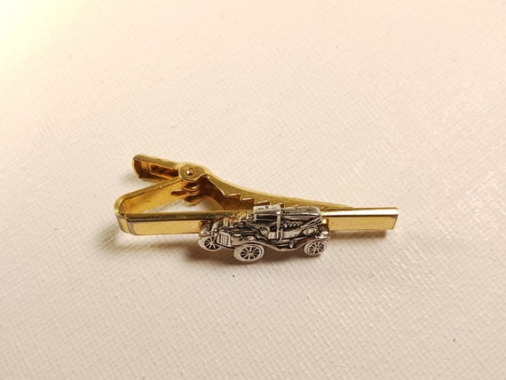 Anson signed Antique Car Cufflinks and Tie Clip, … - image 6